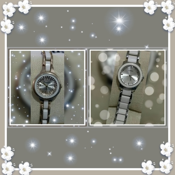 Kimio Accessories - 2 Beautiful silver, gold and white watches
